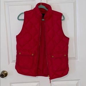 Pink J.Crew puffer vest